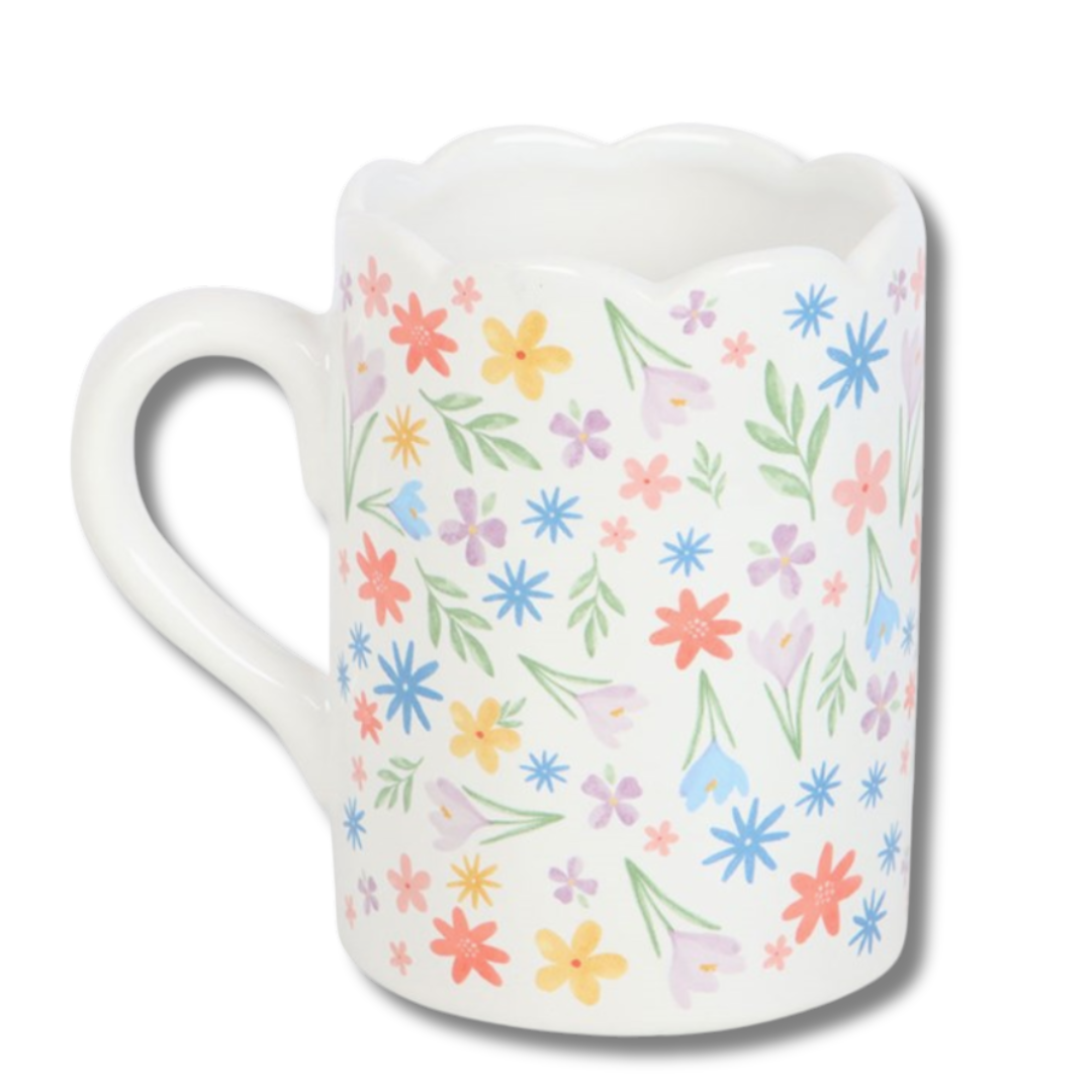 Scalloped Spring Mug
