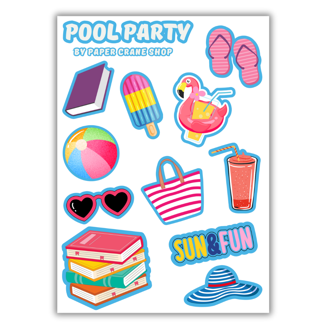 Pool Party Sticker Sheet