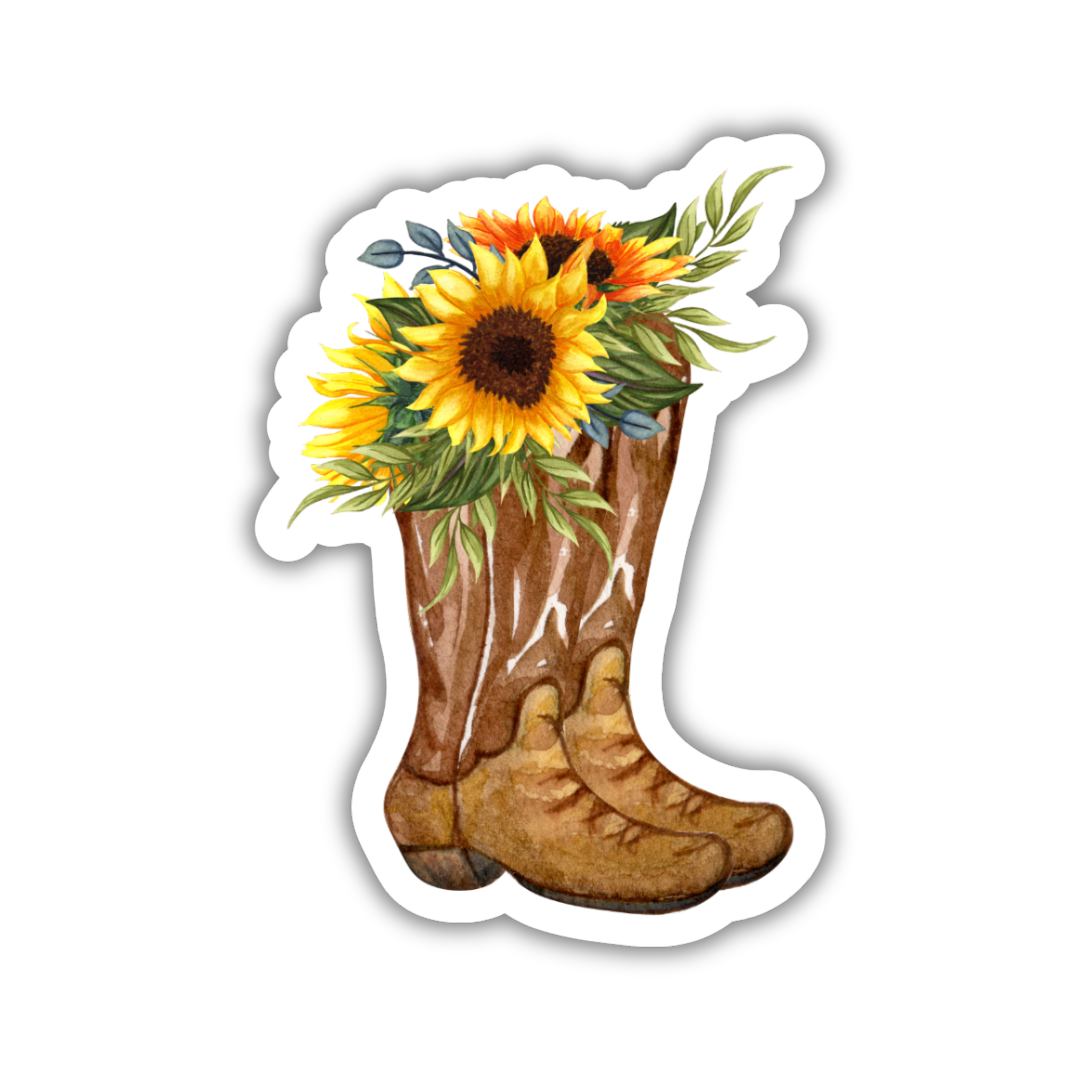 Sunflower Boots Jumbo Sticker