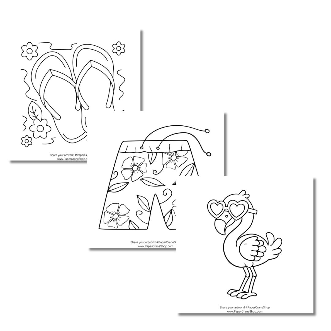 The Way Too Busy Girl's Coloring Book - Pool Party Edition