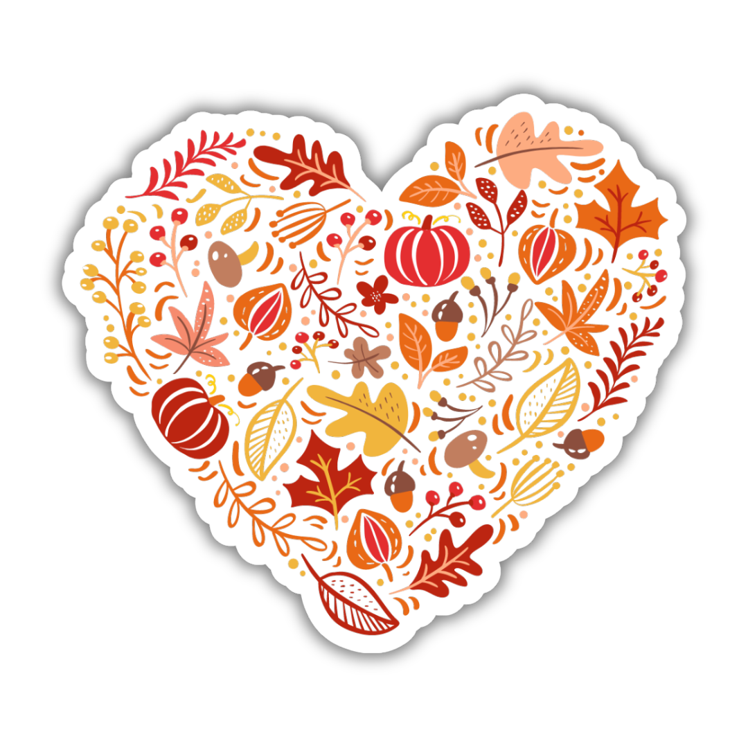 Autumn Breeze Heart Jumbo Sticker