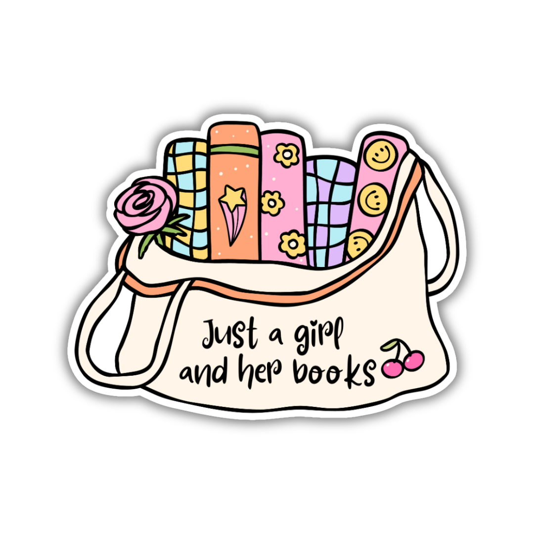 Just a Girl and Her Books Jumbo Sticker