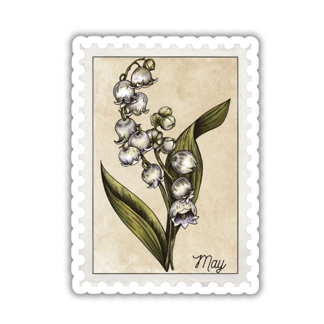 Birth Flower Stamp Stickers