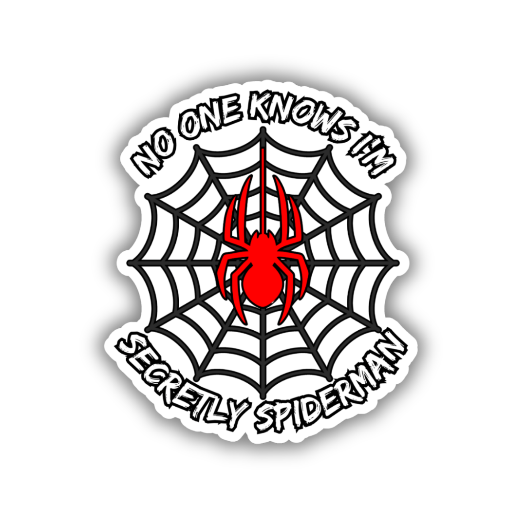 Secretly Spiderman Jumbo Sticker