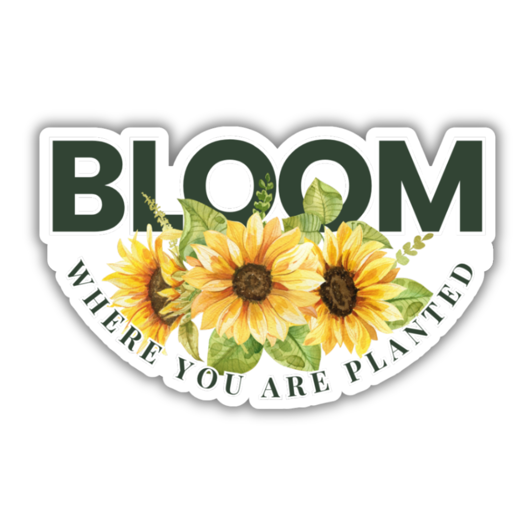 Bloom Where You Are Planted Jumbo Sticker