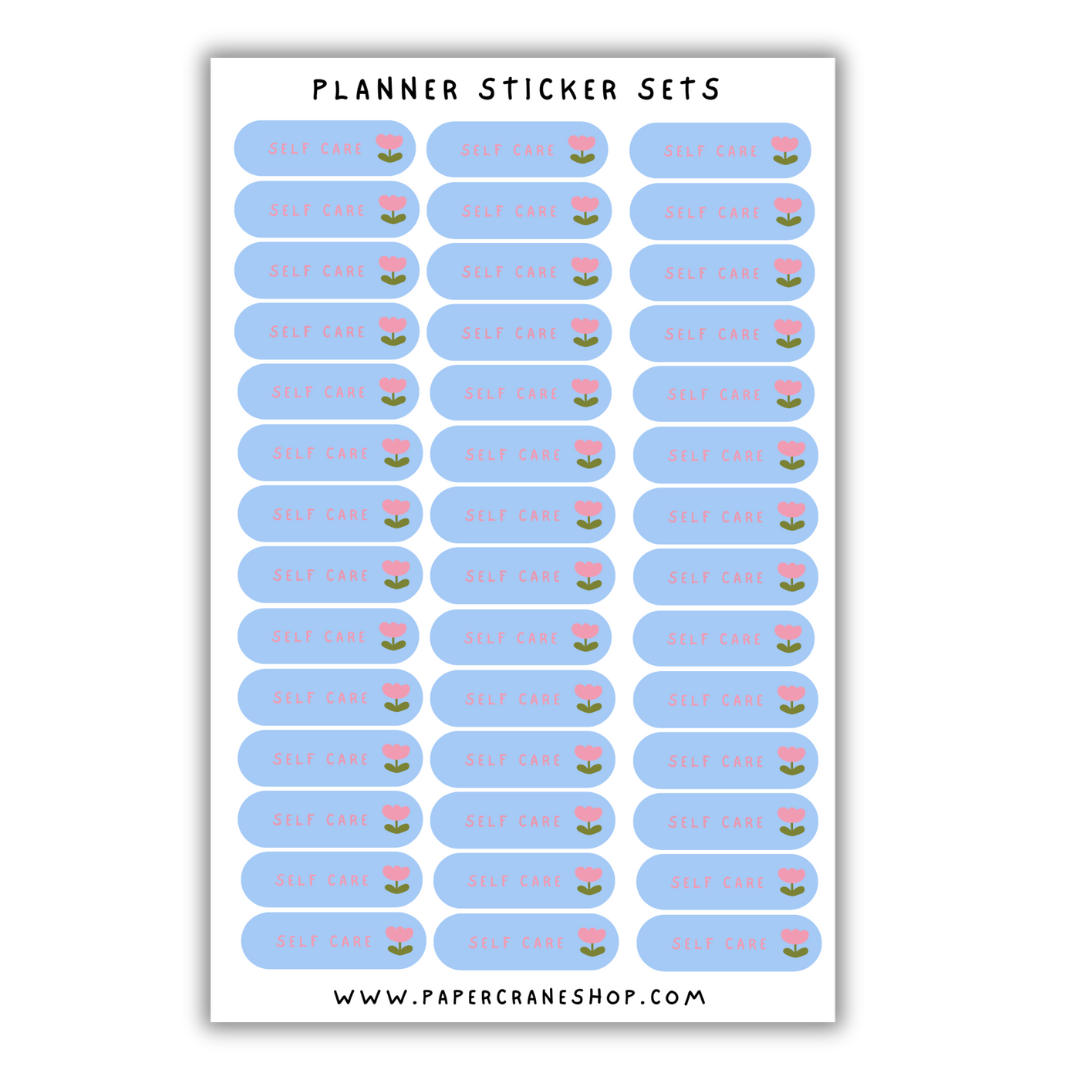 Cutesy Planner Sticker Set - Self Care