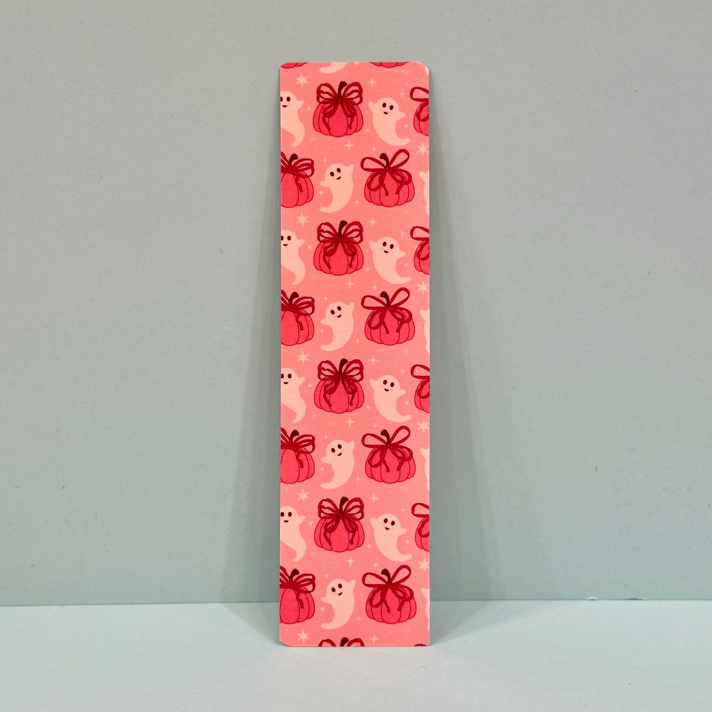 Pink Pumpkins Laminate Bookmark