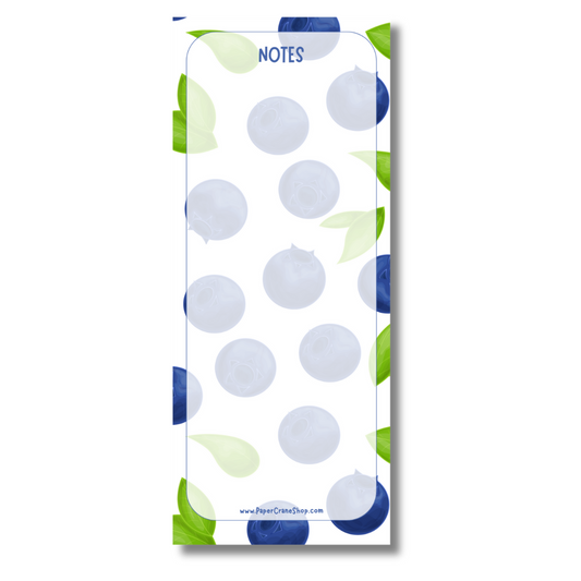 Berry Blueberries Tall Notepad