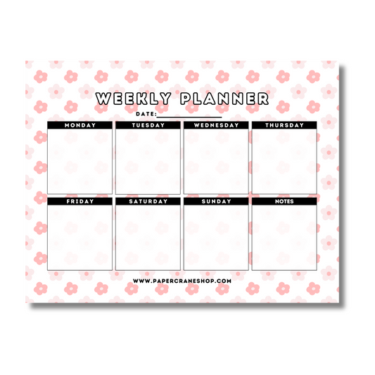 Pastel Petals Weekly Planner Pad