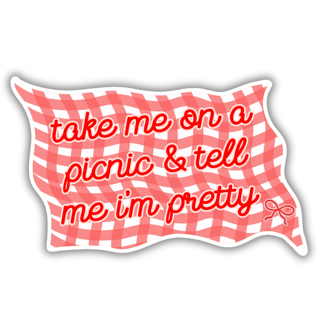 Pretty Picnic Blanket Jumbo Sticker