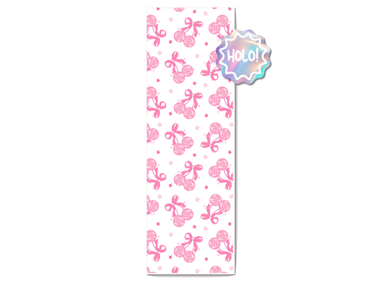 Pink Disco Cherries Laminate Bookmark