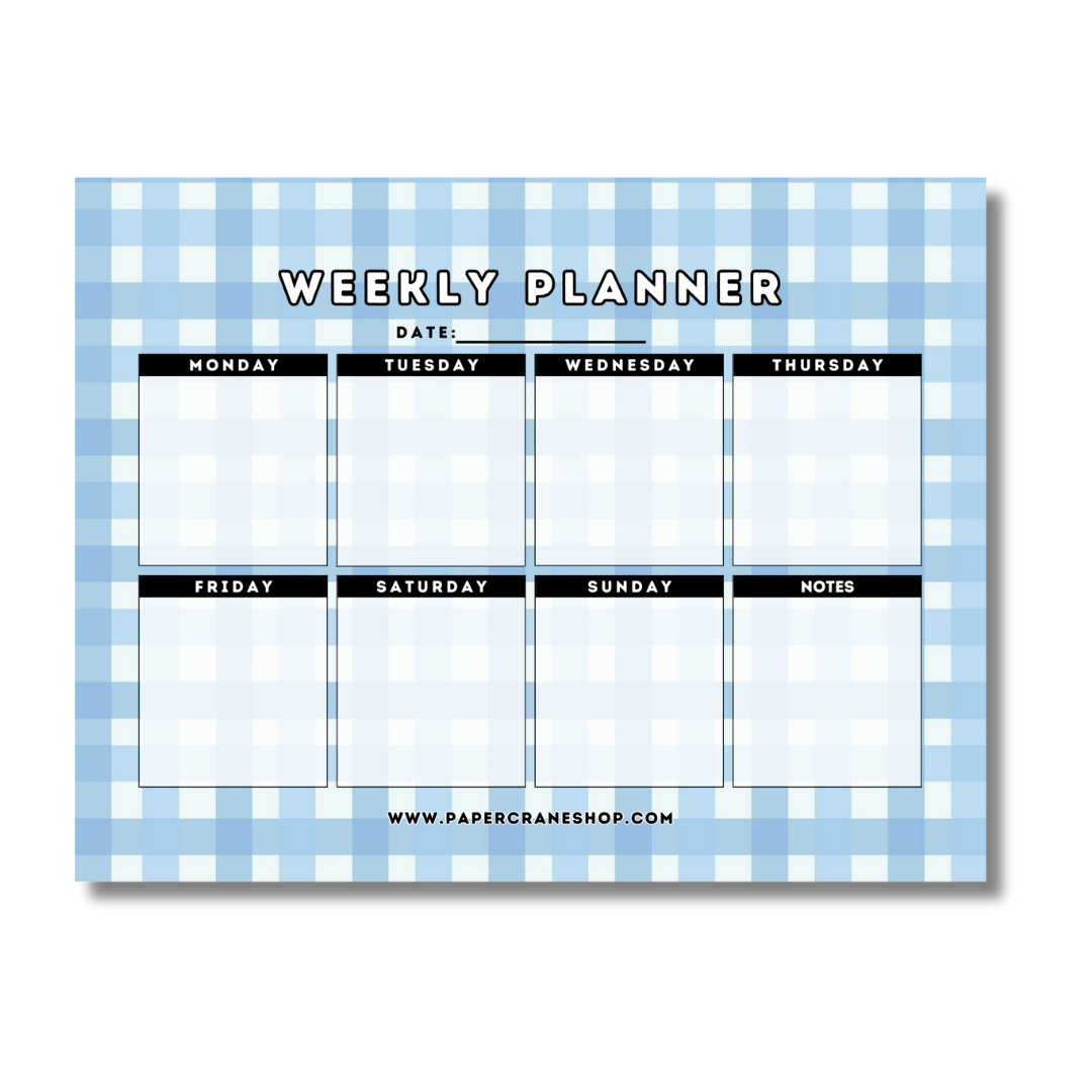 Gingham Weekly Planner