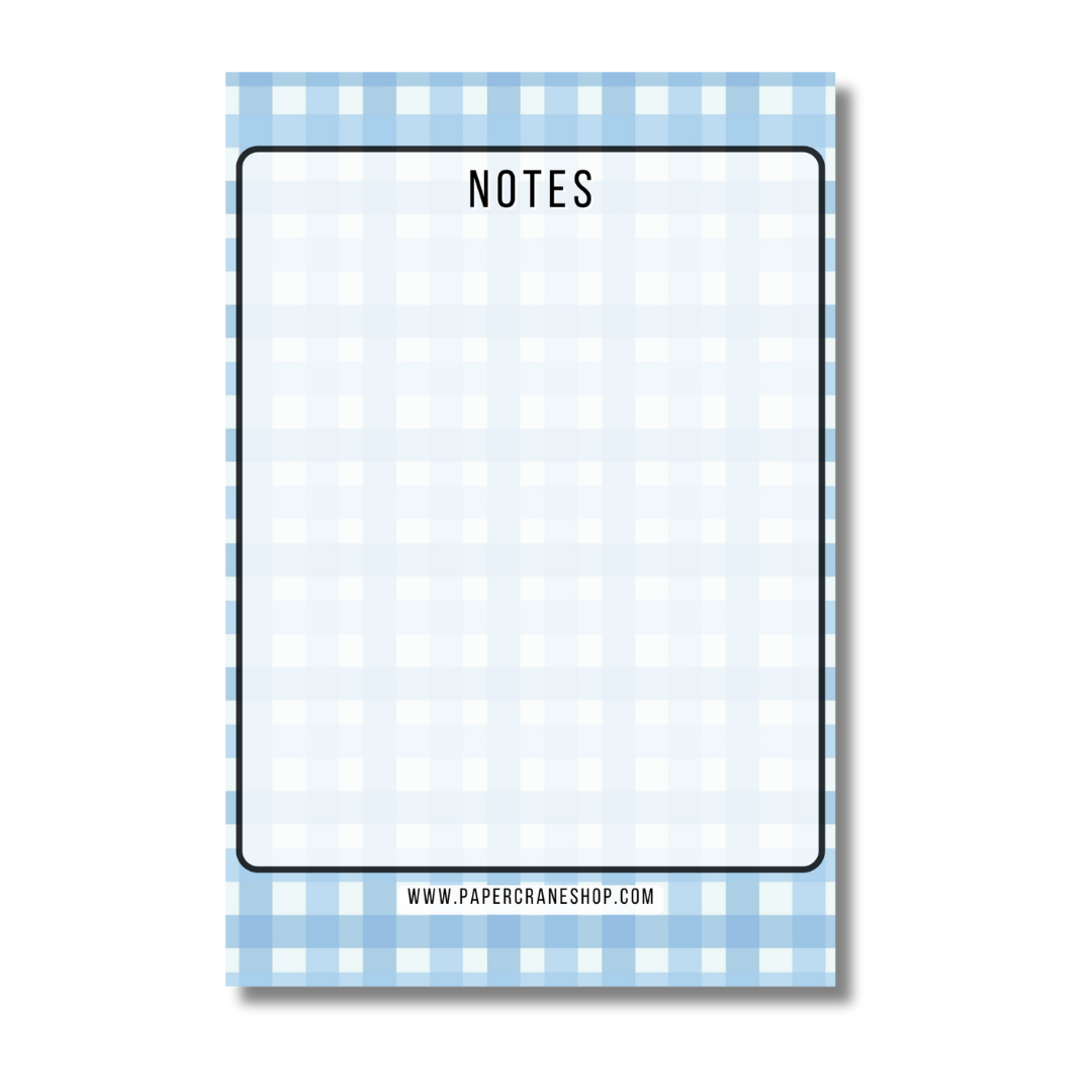 Gingham Notepads