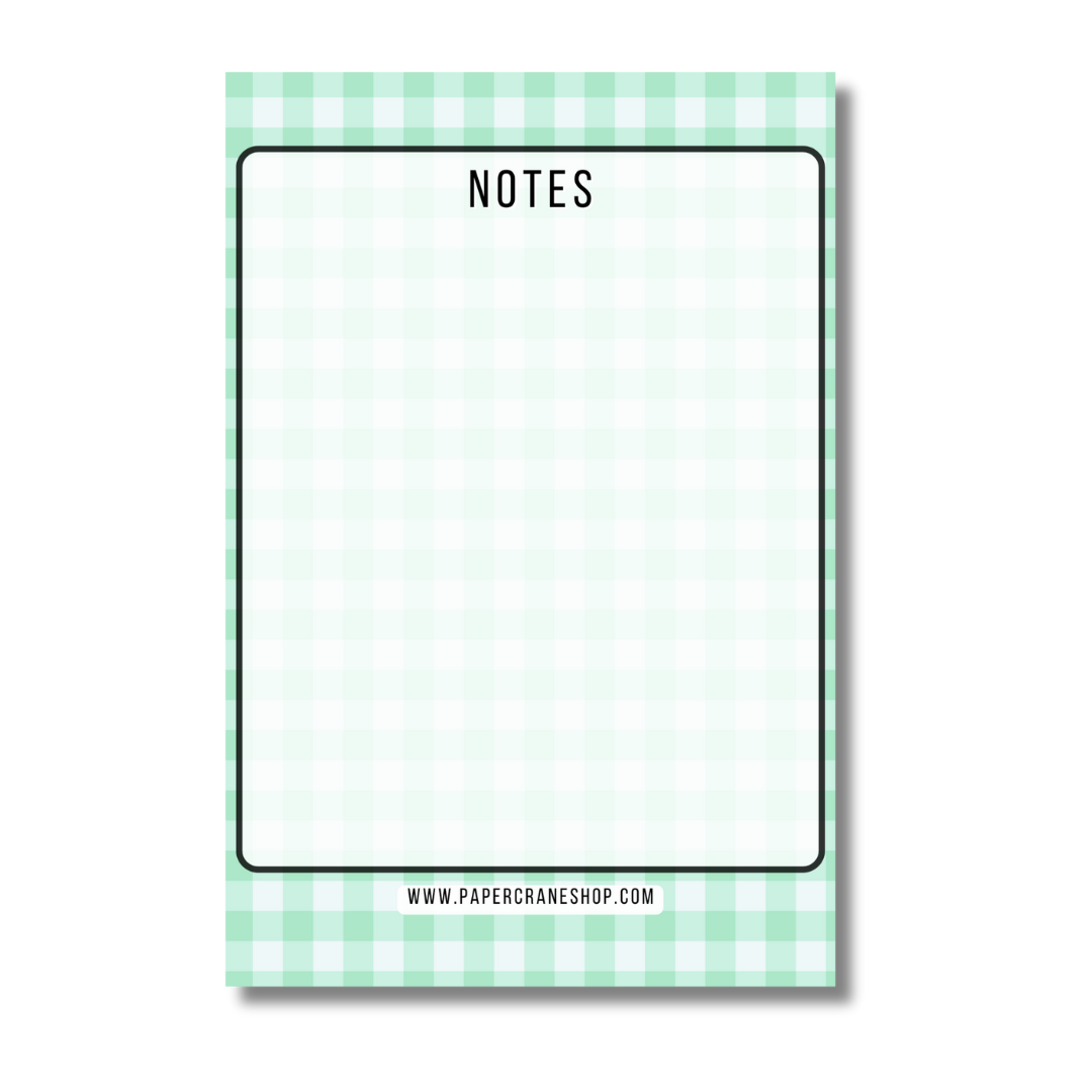 Gingham Notepads