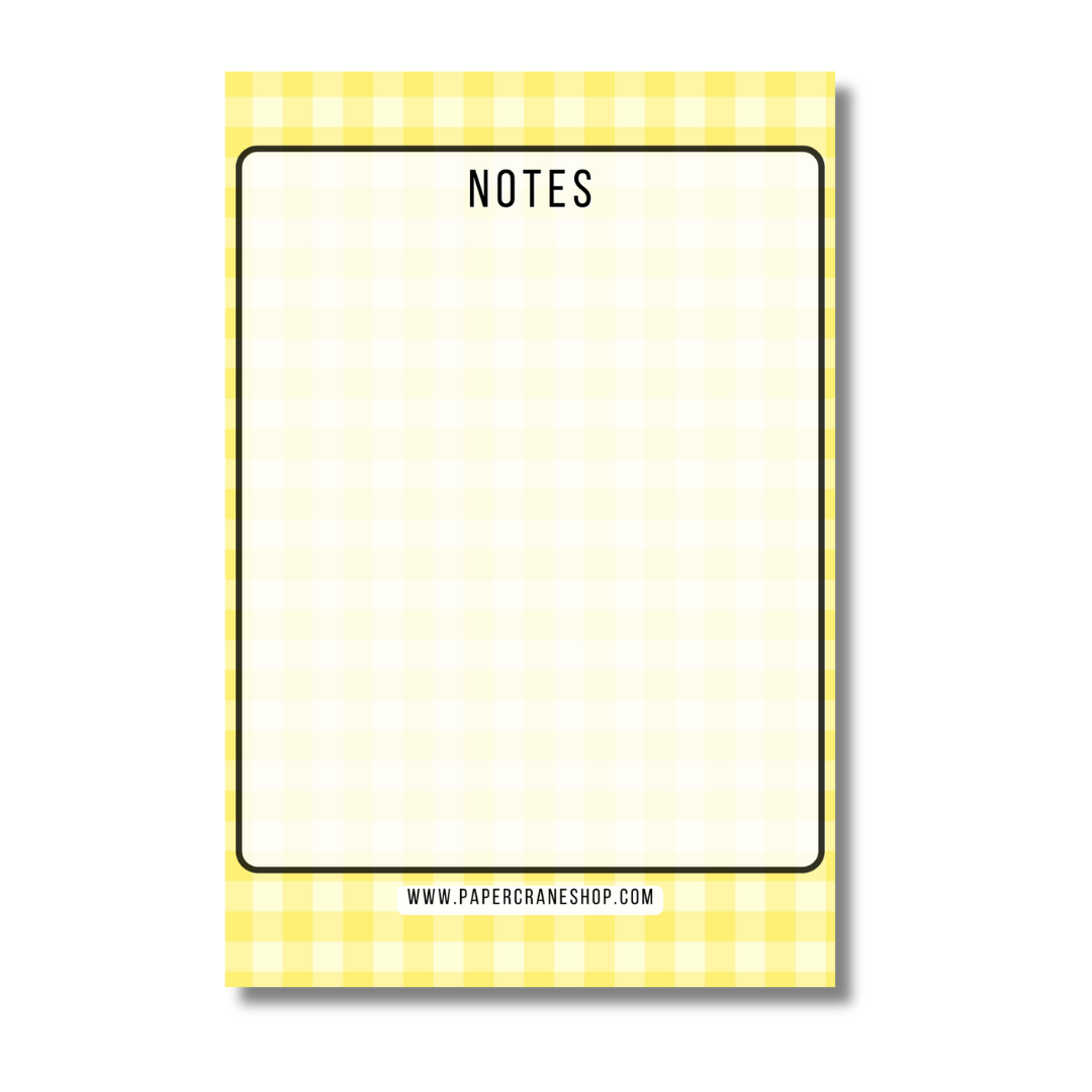 Gingham Notepads