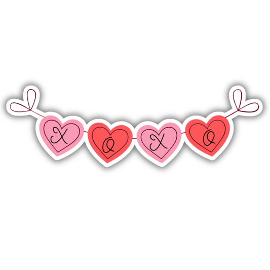 XOXO Heart Garland Sticker