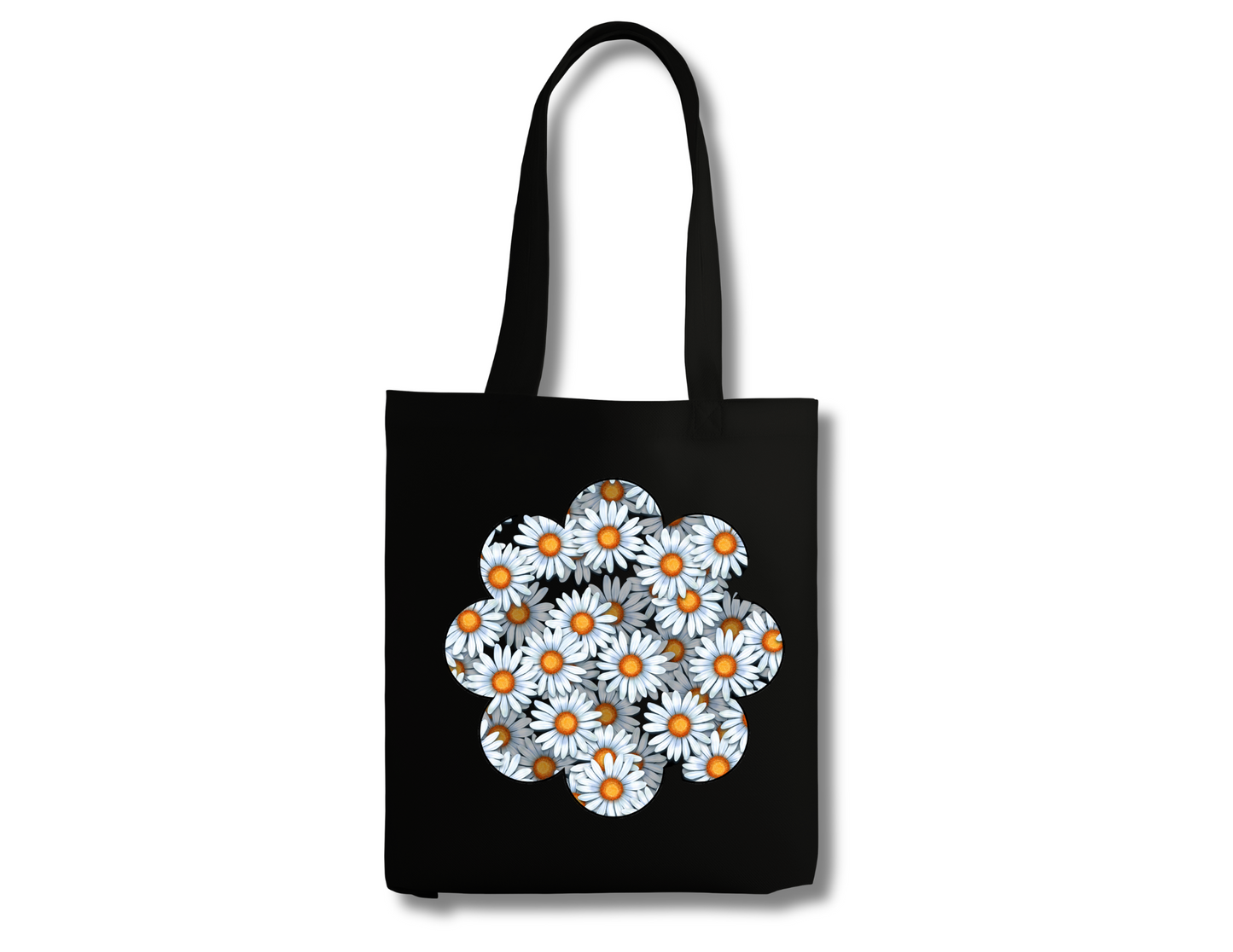 Black Daisies Tote Bag