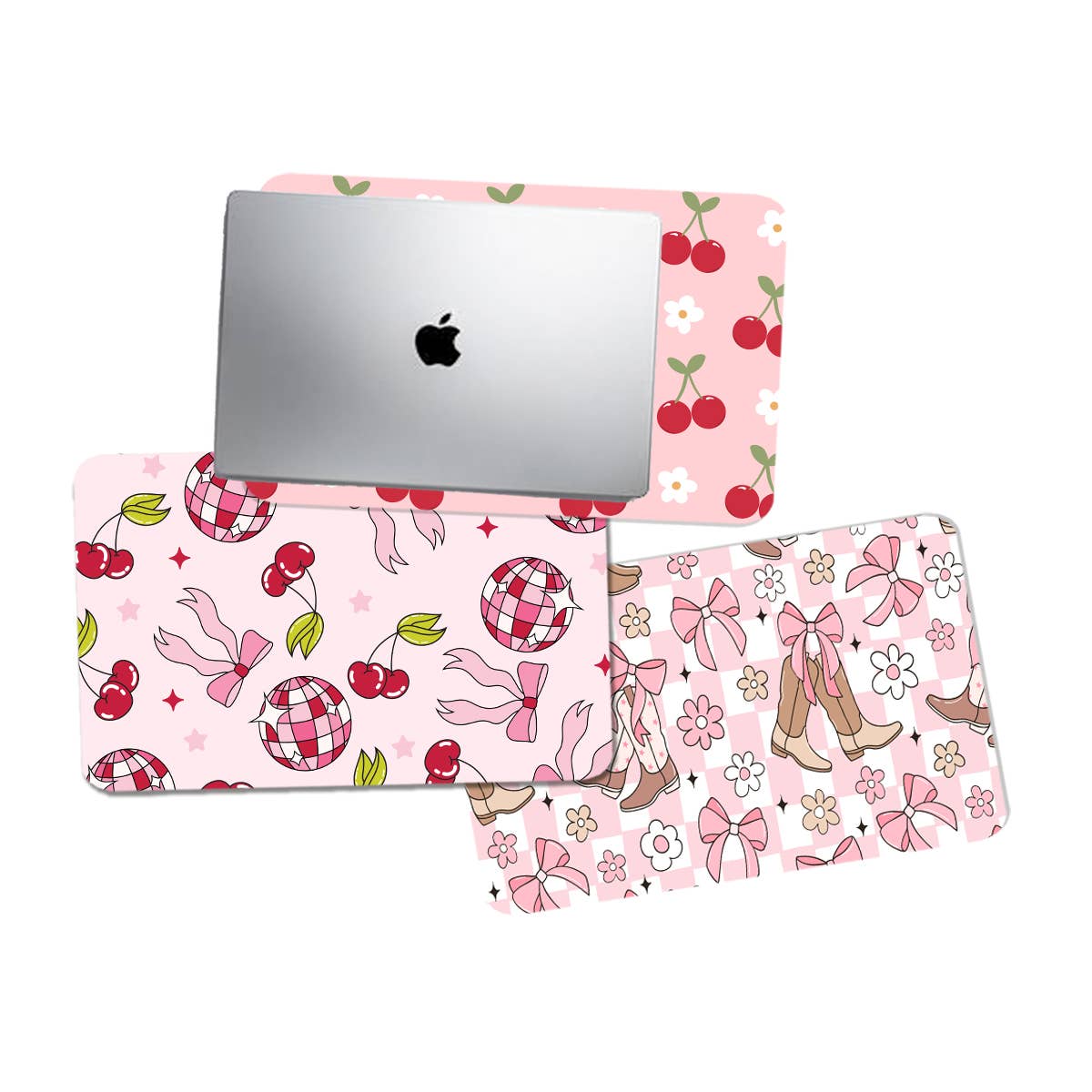 Pink Bow Cherries Boots Disco Laptop Desk Cushion Mouse Pad