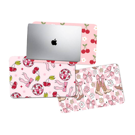 Pink Bow Cherries Boots Disco Laptop Desk Cushion Mouse Pad