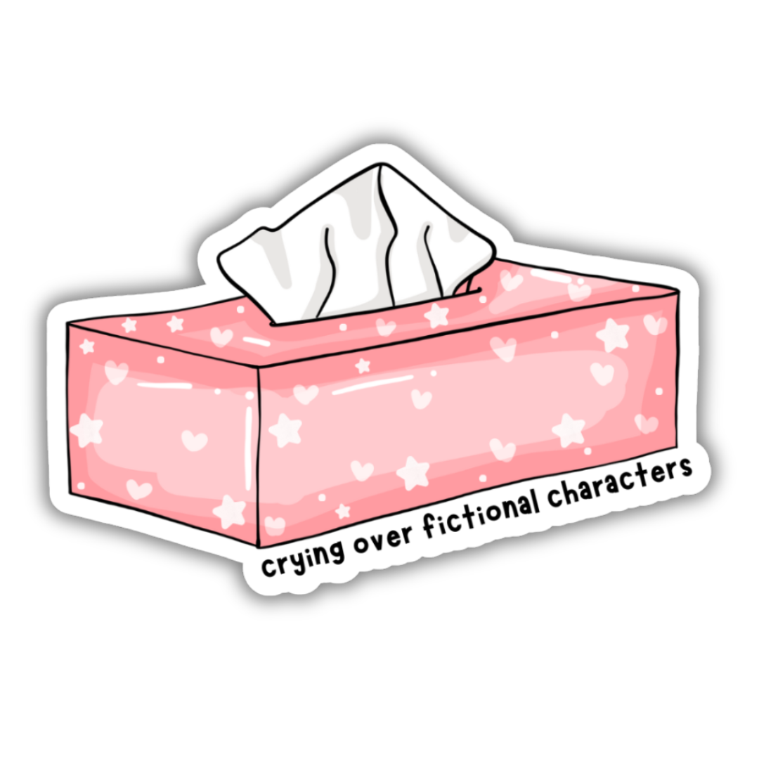 Crying Over Fictional Characters Sticker