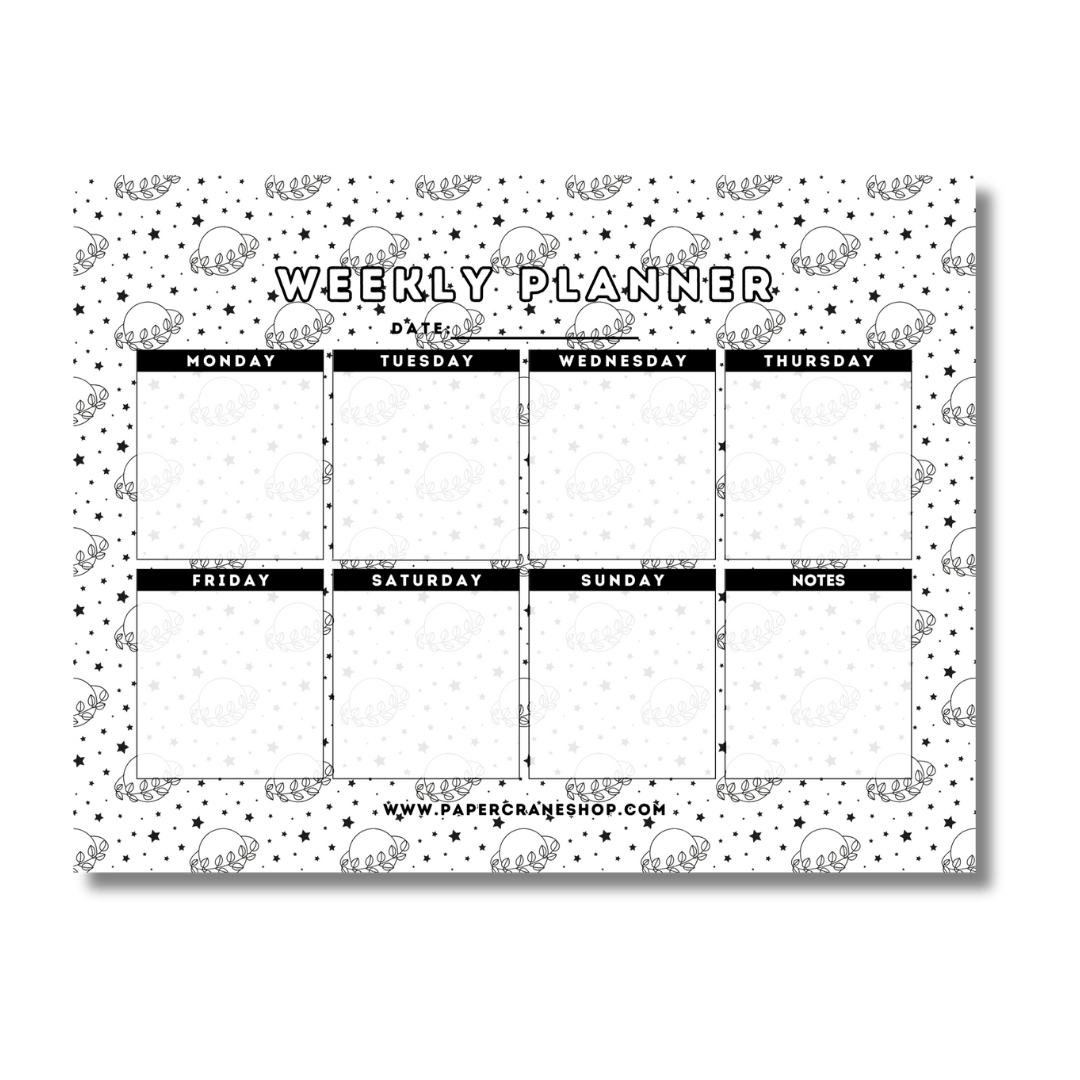 Venus Vines Weekly Planner Pad