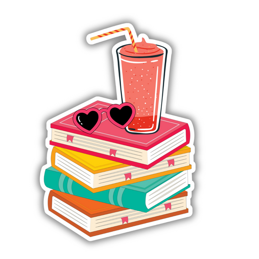 Pool Party Book Stack Jumbo Sticker