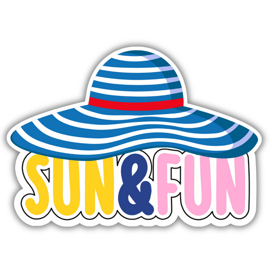 Pool Party Sun & Fun Jumbo Sticker