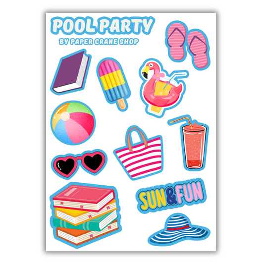 Pool Party Sticker Sheet