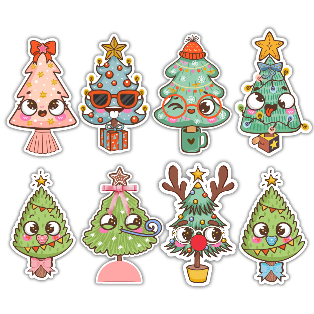 Holiday Trees Stickers - JUMBO EDITION