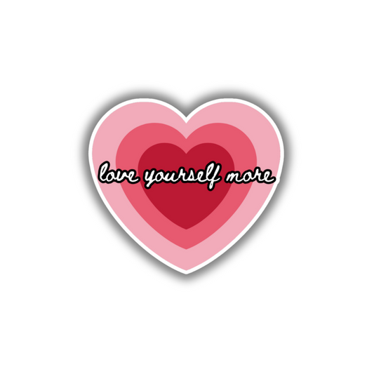 Love Yourself More Heart Sticker