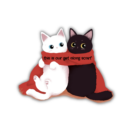 Get Along Scarf Cat Sticker