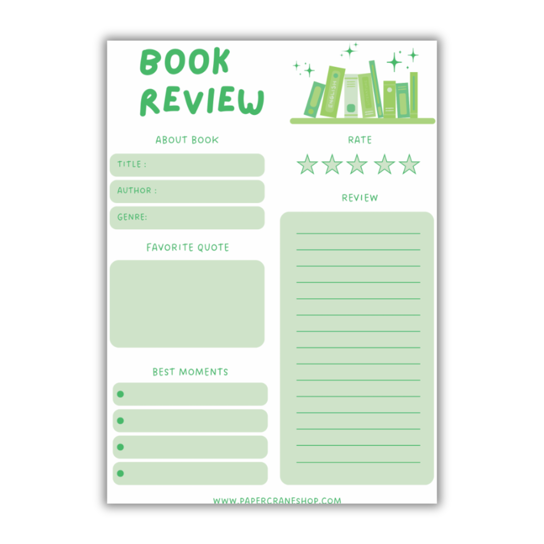 Book Review Pads