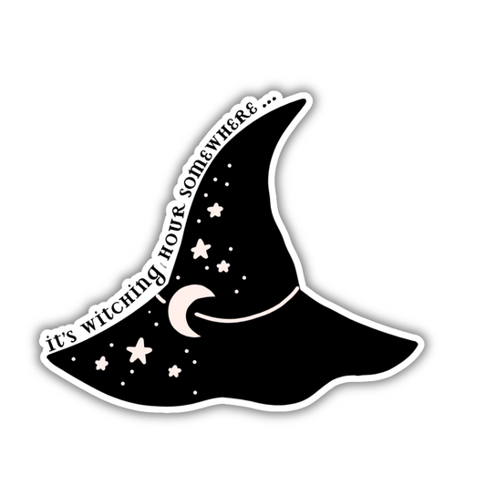 It's Witching Hour Somewhere Jumbo Sticker