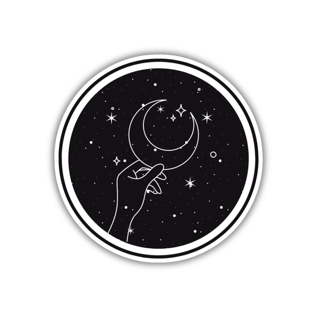 Moon in My Hands Sticker