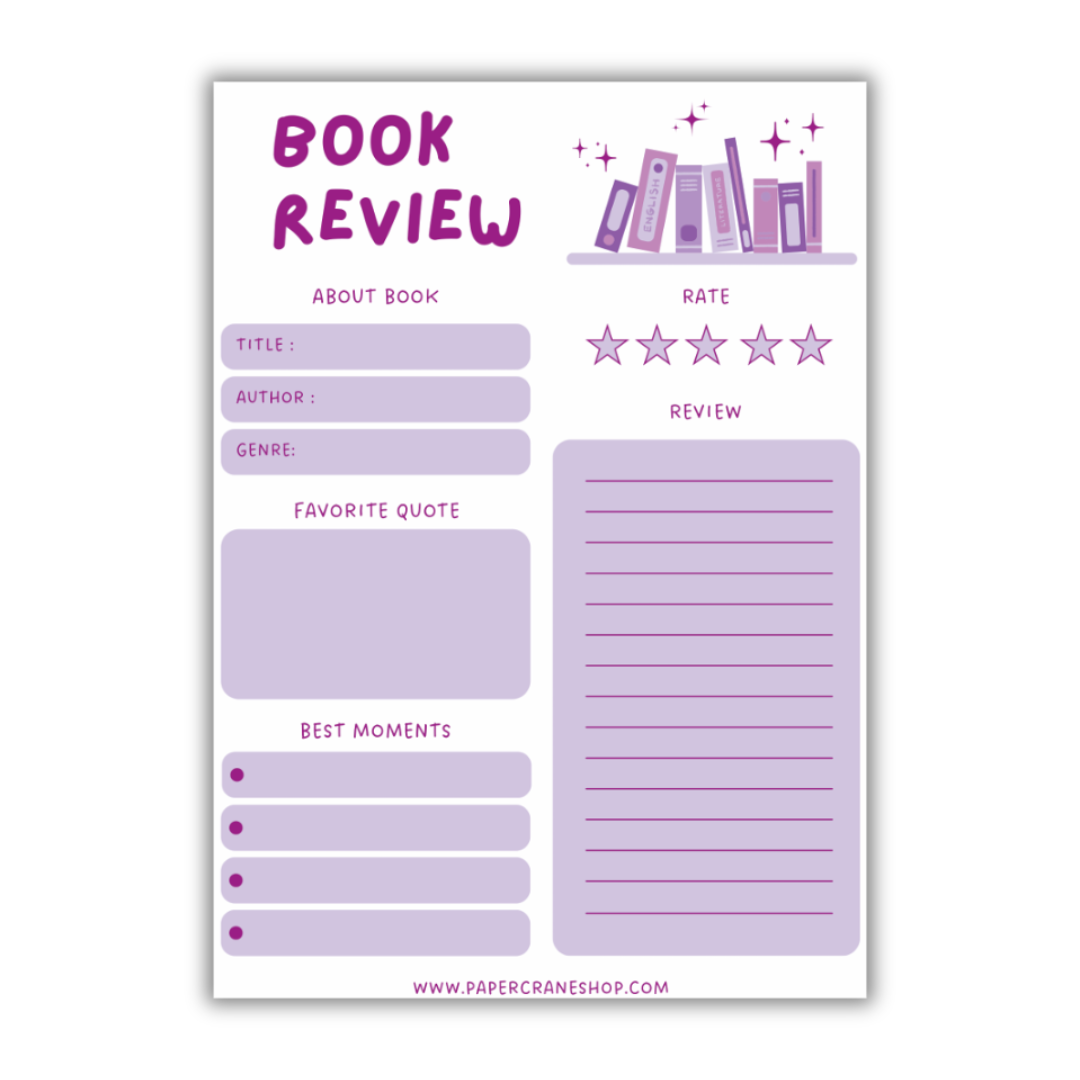 Book Review Pads