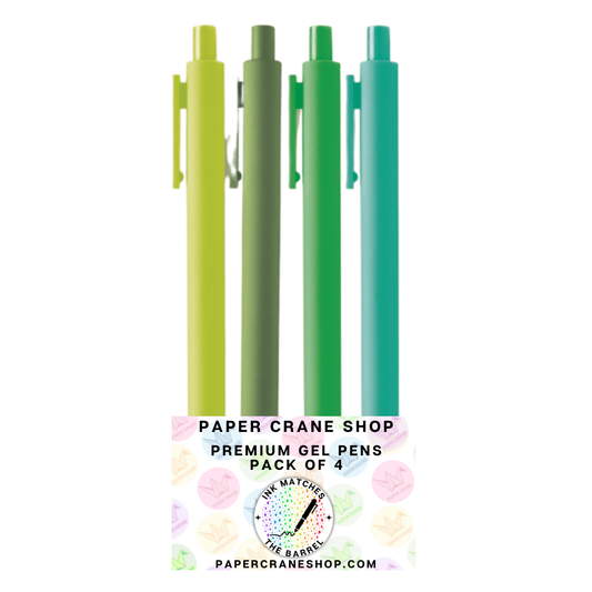 Premium Gel Pen Pack - Green