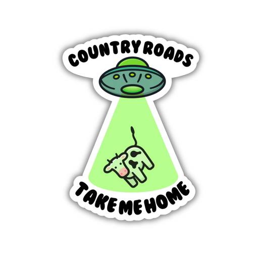 Country Roads Take Me Home Sticker