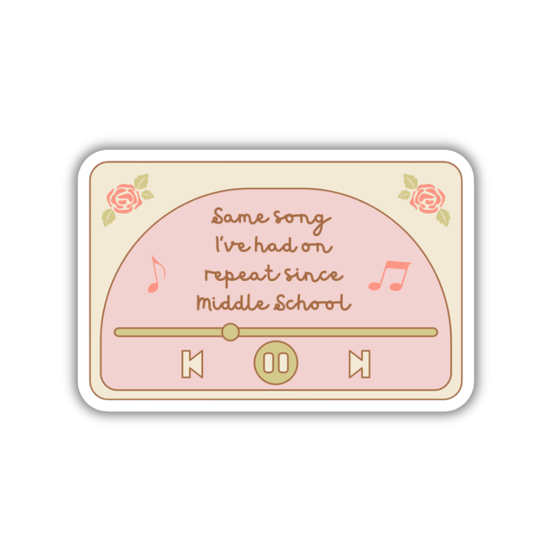 Middle School Playlist Sticker