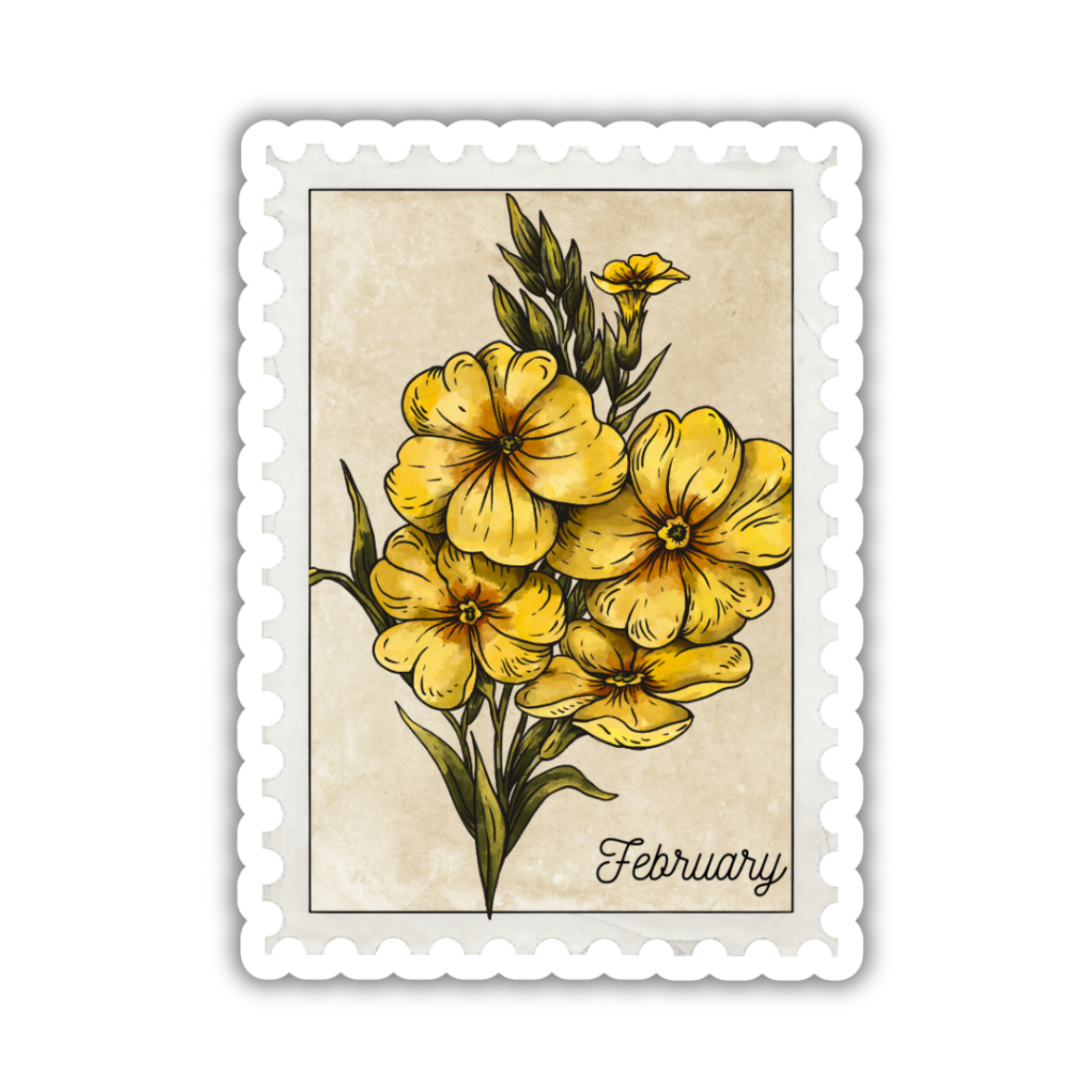 Birth Flower Stamp Stickers
