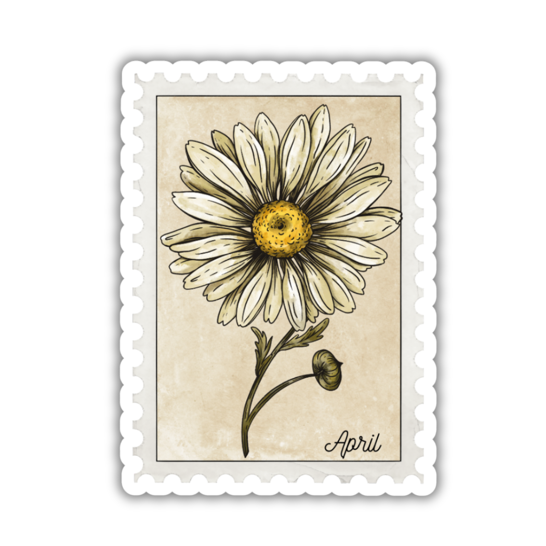 Birth Flower Stamp Stickers