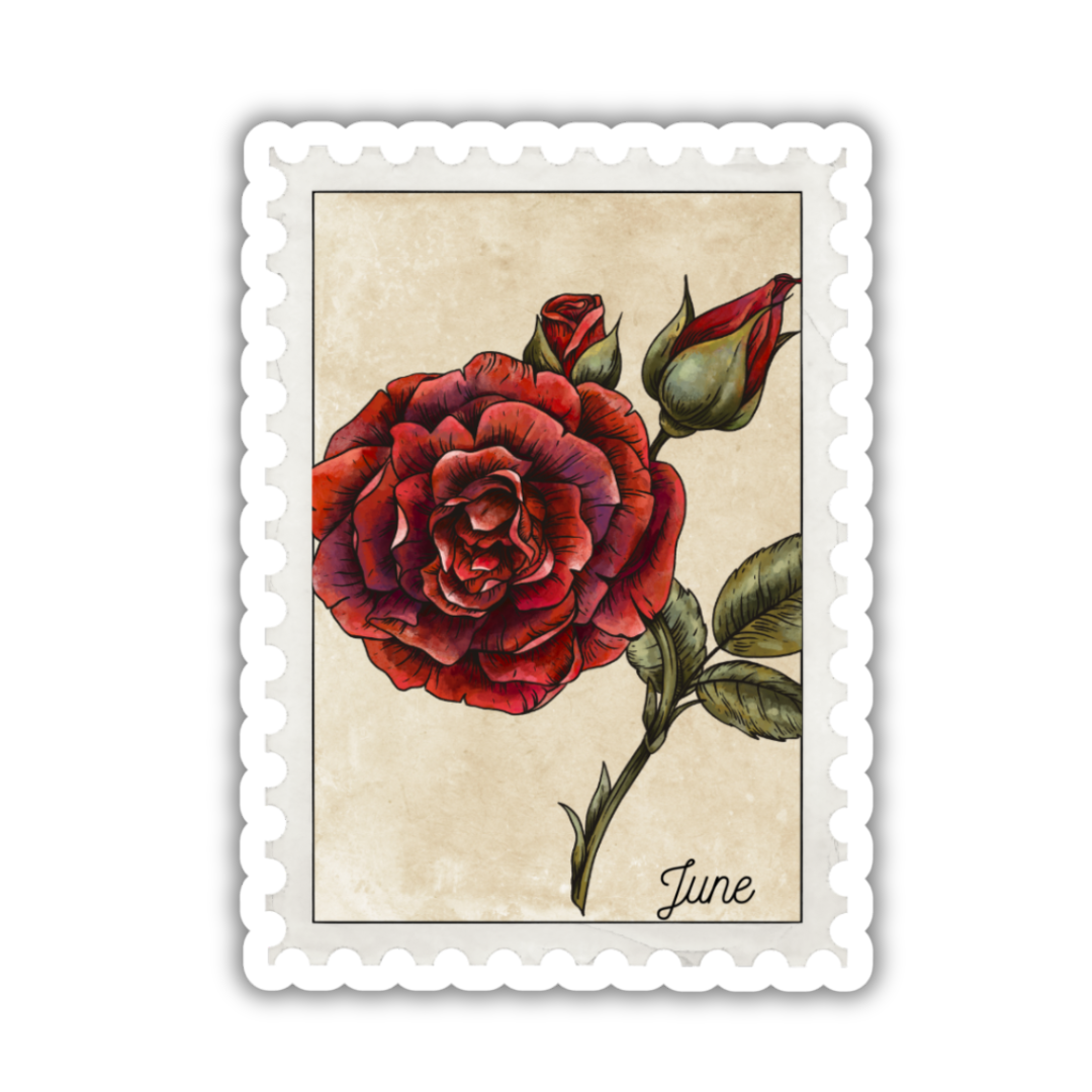 Birth Flower Stamp Stickers