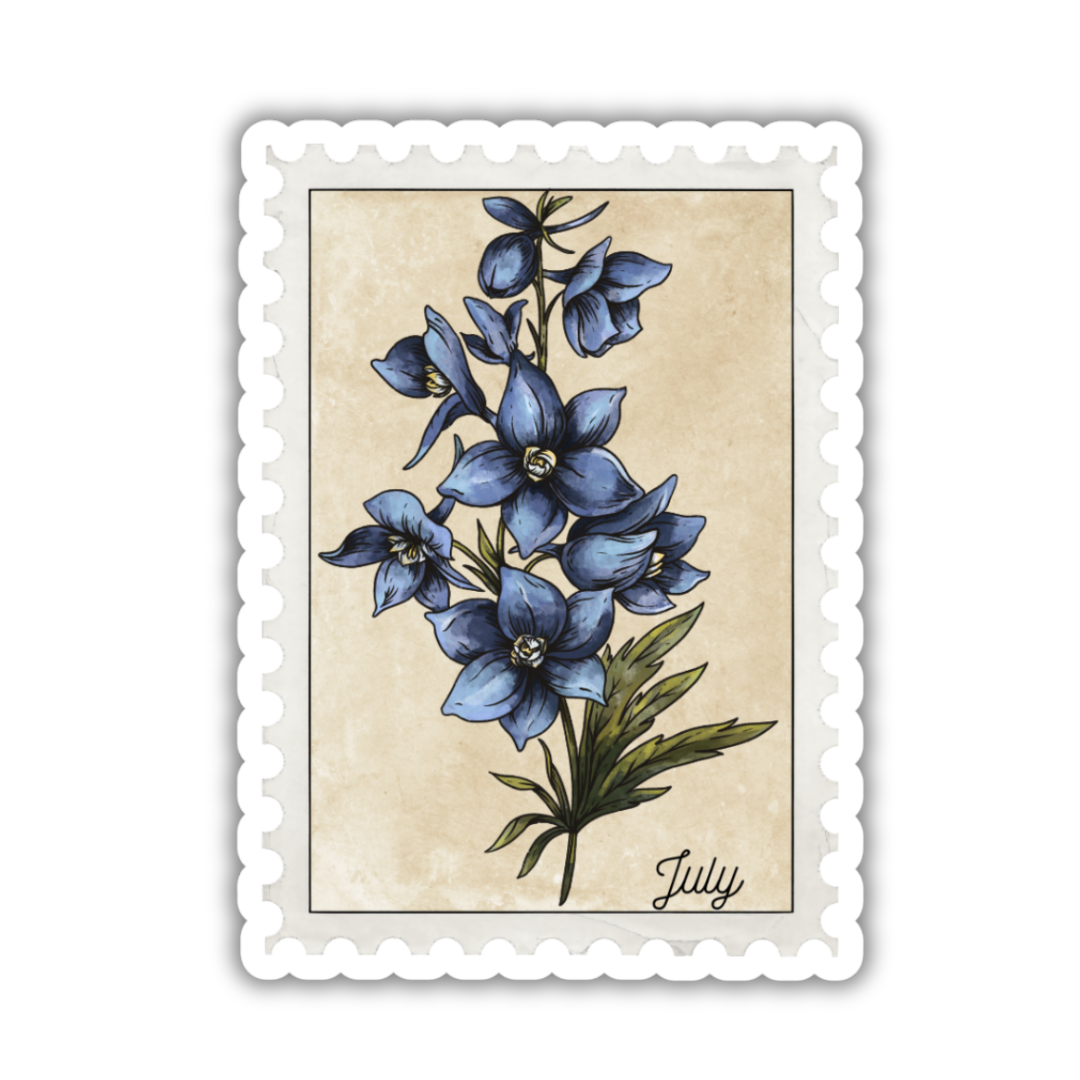 Birth Flower Stamp Stickers