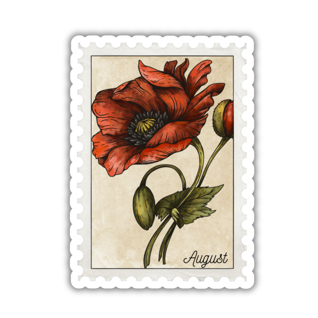 Birth Flower Stamp Stickers