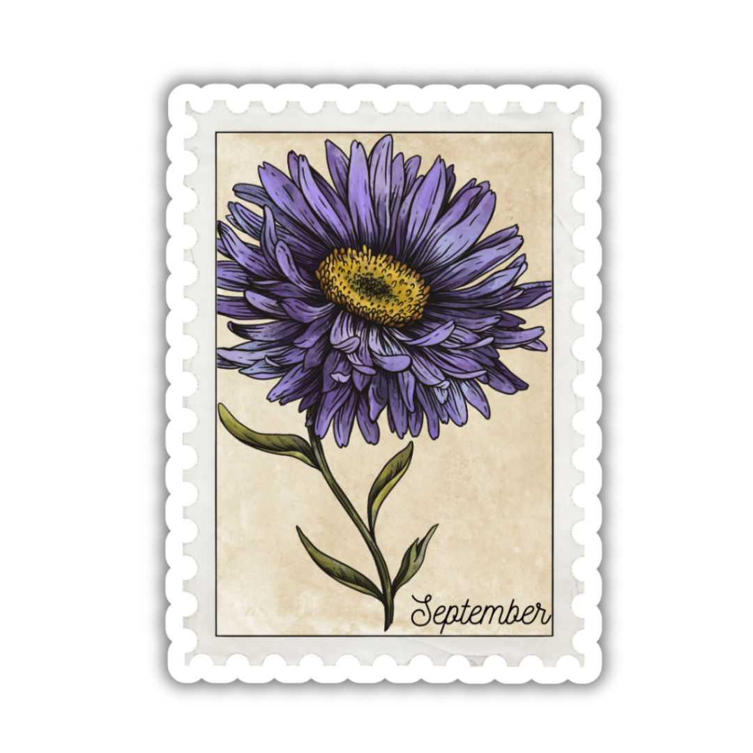 Birth Flower Stamp Stickers