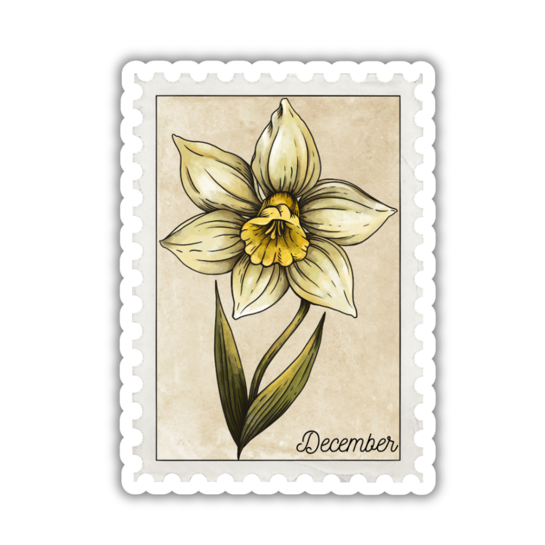 Birth Flower Stamp Stickers