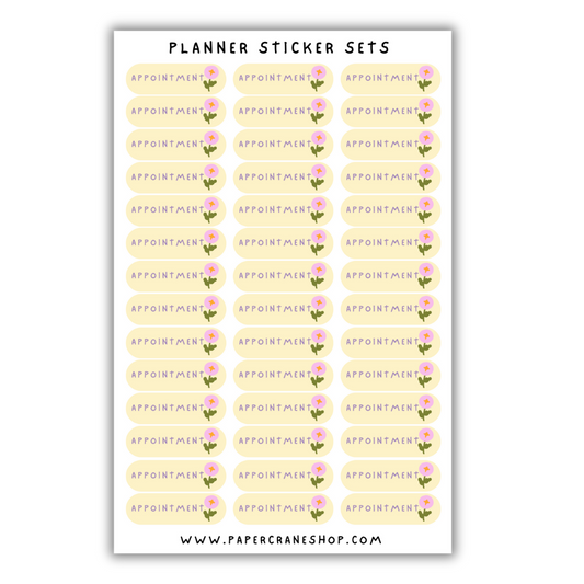 Cutesy Planner Sticker Set - Appointment