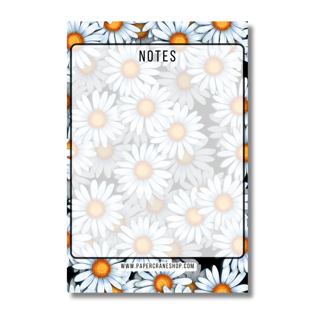 Black Daisies Notepad