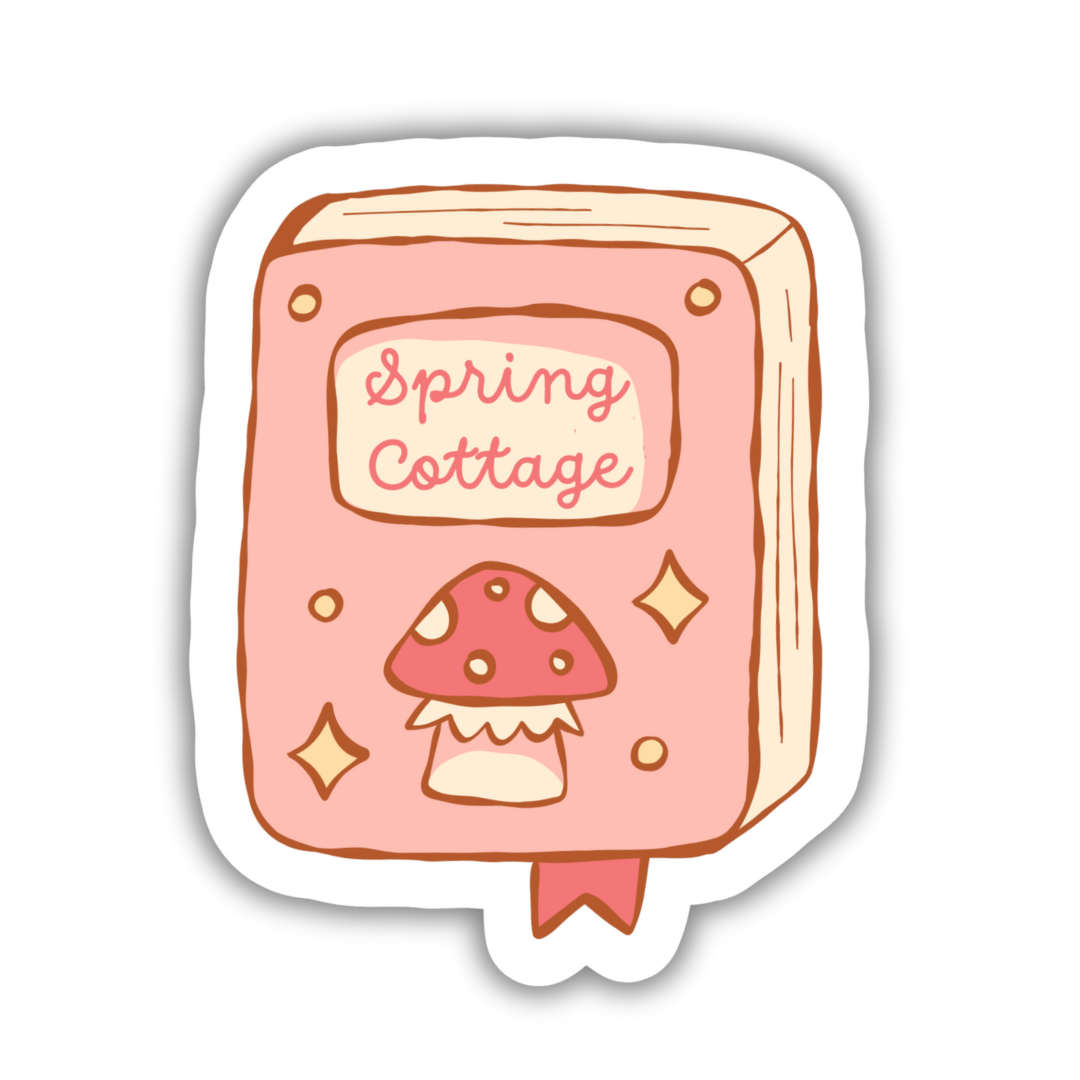 Spring Cottage Book Jumbo Sticker