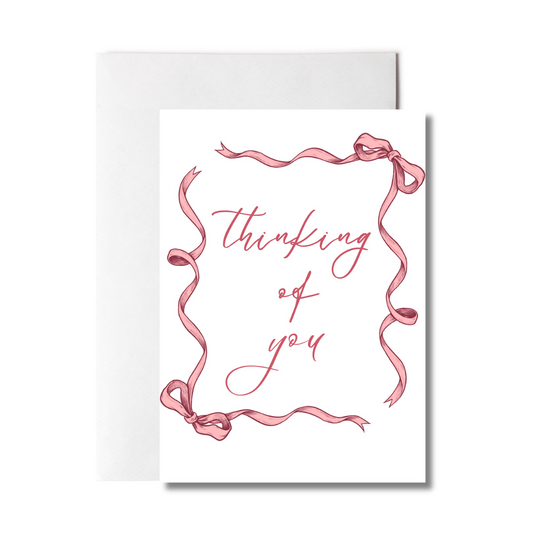 Thinking of You Bow Greeting Card