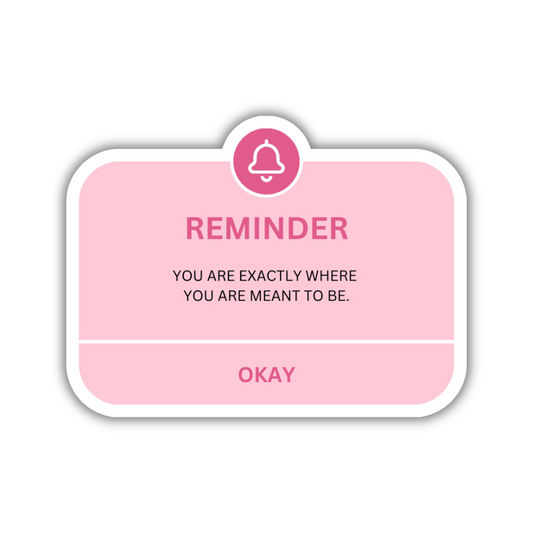 Pink Reminder Sticker